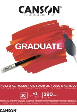 Canson Öljy- ja Akryylilehtiö A3/20 arkkia 290g Graduate* Piirtäminen Ja Luonnostelu|Öljyvärimaalaus