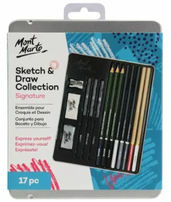 Luonnostelusetti Sketch & Draw 17 osaa Mont Marte