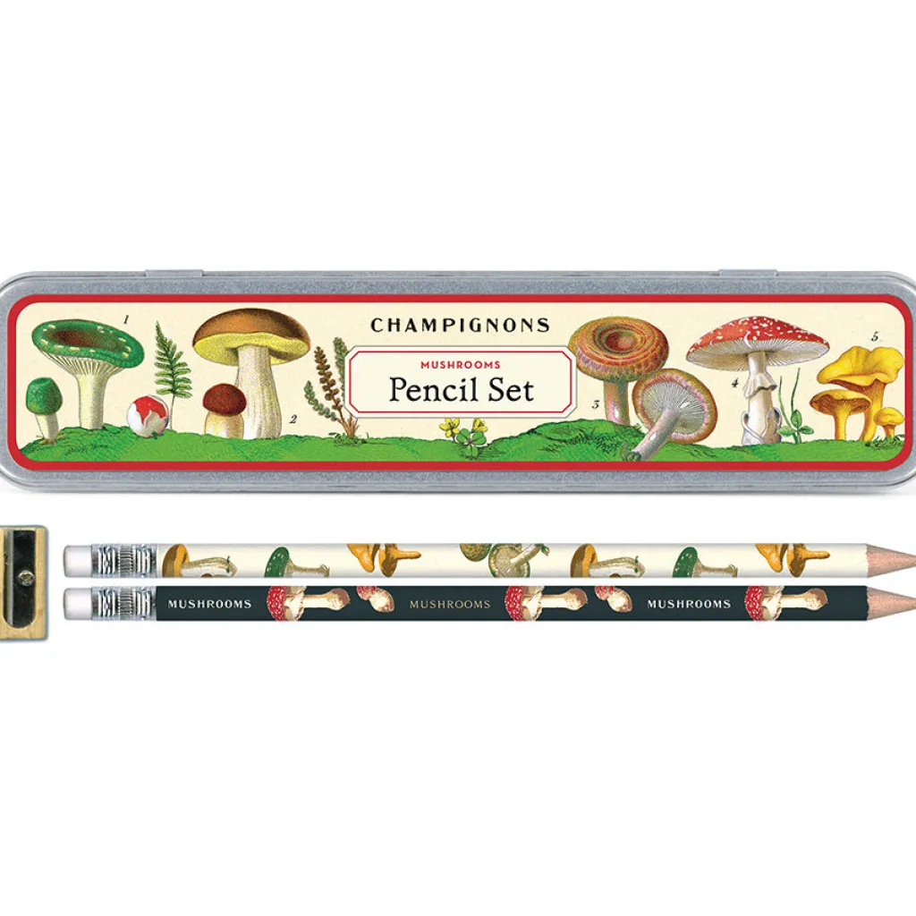 Cavallini Papers & Co., INC. Lyijykynäsetti Mushrooms Cavallini* Kirjoitus- Ja Muistiinpanovälineet|Opiskelutarvikkeet