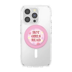 Älypuhelimen pidike magneettinen PopGrip MagSafe Hot Girls Read Pink