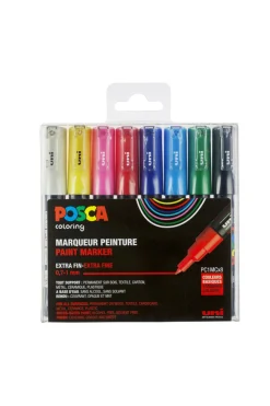 Maalikynä 8 kpl Posca 1M perusvärit