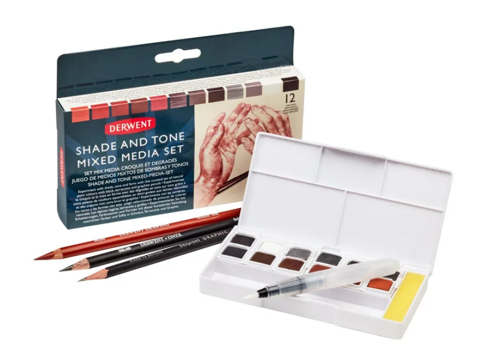 Mixed media-setti Derwent Shade and Tone Mixed Media Set