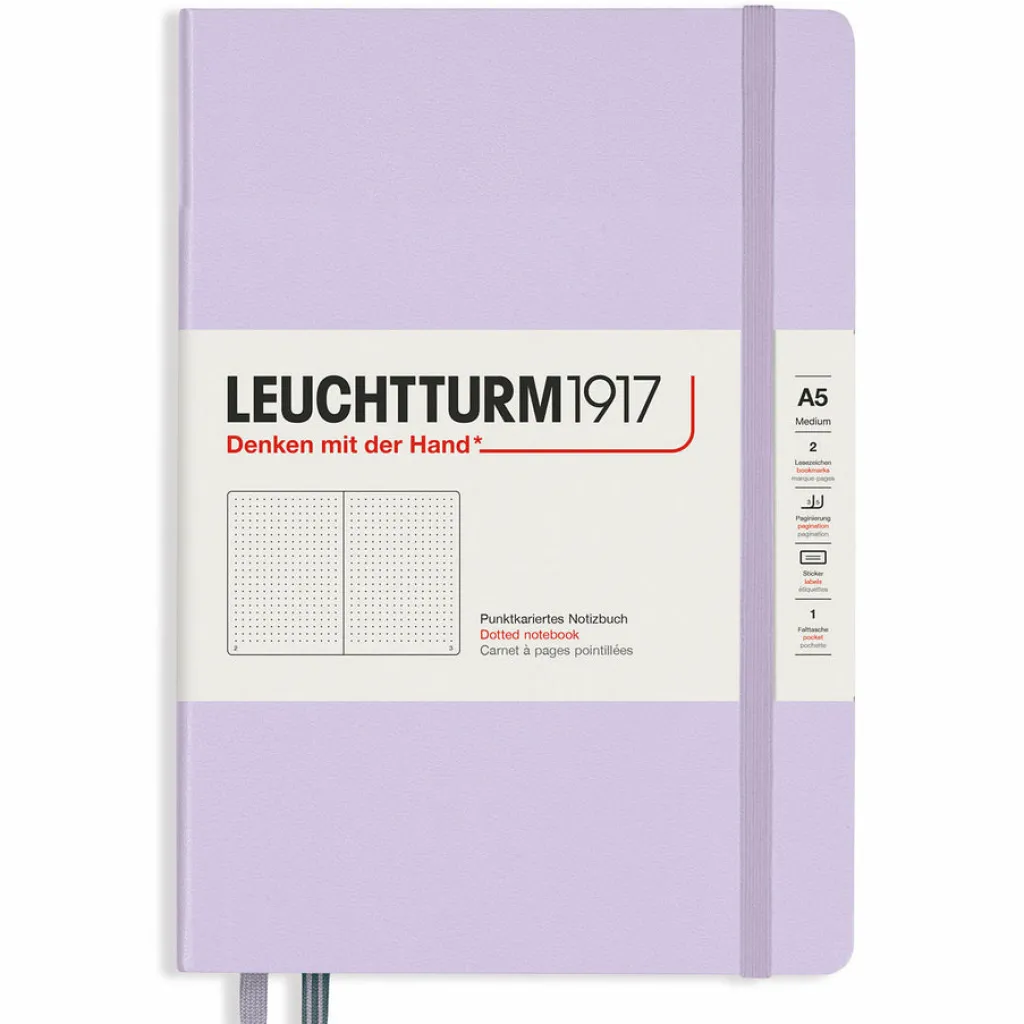 Leuchtturm1917 Muistikirja A5 Hard Dotted Lilac, kovakantinen pistesivut* Opiskelutarvikkeet|Leuchtturm1917 -Muistikirjat