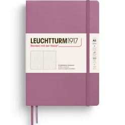 Suomalainen.com Muistikirja A5 Leuchtturm1917 Hard Dusty Rose dotted, kovakantinen pistesivut* Päiväkirjat Ja Ystäväkirjat|Leuchtturm1917 -Muistikirjat