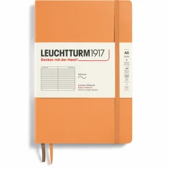 Concess Nordic Ab Muistikirja A5 Leuchtturm1917 Soft Ruled Apricot, pehmeäkantinen viivallinen* Leuchtturm1917 -Muistikirjat