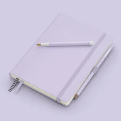 Muistikirja A5 Leuchtturm1917 Hard Ruled Lilac, kovakantinen viivallinen