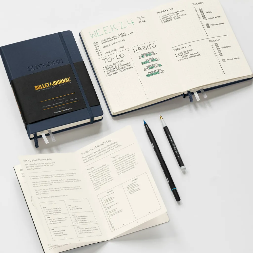 Leuchtturm1917 Muistikirja A5 Bullet Journal Edition 2 sininen* Leuchtturm1917 -Muistikirjat