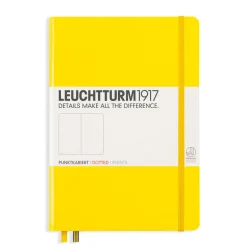 Suomalainen.com Muistikirja A5 Leuchtturm1917 Hard Lemon dotted, kovakantinen pistesivut* Päiväkirjat Ja Ystäväkirjat|Muistikirjat Bujoiluun