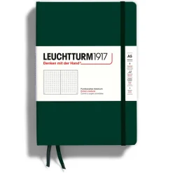 Leuchtturm1917 Muistikirja A5 Hard Forest Green dotted, kovakantinen pistesivut* Opiskelutarvikkeet|Leuchtturm1917 -Muistikirjat