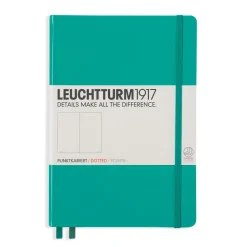 Suomalainen.com Muistikirja A5/251 sivua Leuchtturm1917 Dotted Hard Emerald pistesivut* Leuchtturm1917 -Muistikirjat