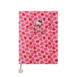 Victoria Paper Products Ltd. Muistikirja Hello Kitty sydämet, 13x18cm, pehmeäkantinen* Opiskelutarvikkeet|Päiväkirjat Ja Ystäväkirjat