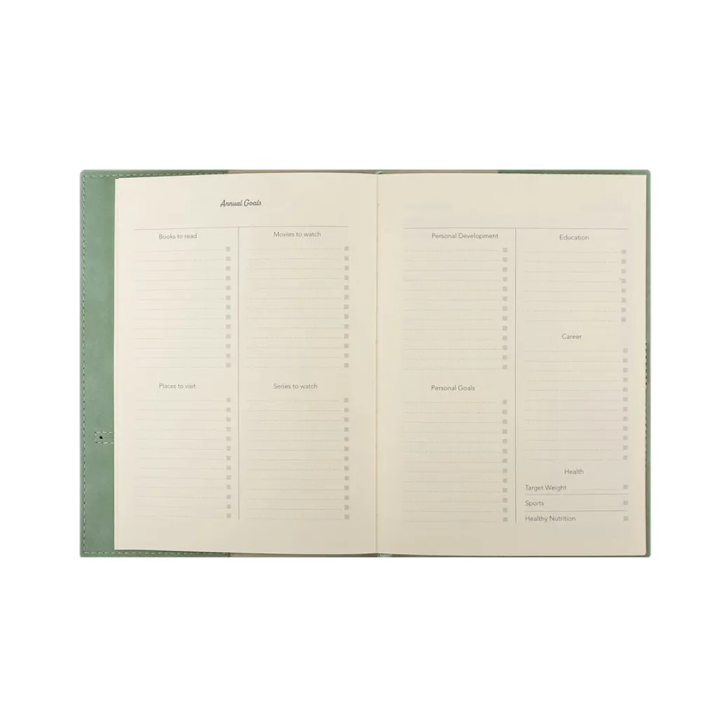Victoria Paper Products Ltd. Muistikirja nappikiinnityksellä, vihreä Victorias journals* Päiväkirjat Ja Ystäväkirjat