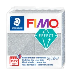 Muovailumassa Fimo Effect 812 hopea glitter
