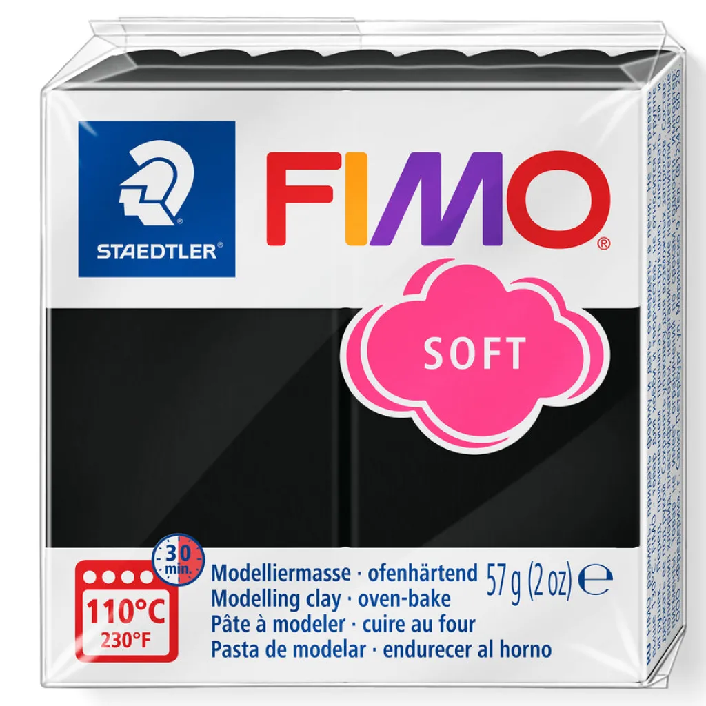 Staedtler Muovailumassa Fimo Soft 9 black* Muut Askartelutarvikkeet|Askartelu
