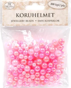 J.K. Primeco Oy Muovihelmet 300kpl erikokoisia vaaleanpunaiset* Muut Askartelutarvikkeet|Askartelu