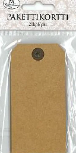 Suomalainen.com Pakettikortti 5x10cm/20kpl ruskea eko* Kortit Ja Paketointi|Kortit Ja Paketointi