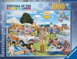 Ravensburger Palapeli 1000 palaa Festival Of Flower Children* Palapelit|Pelit Ja Lelut