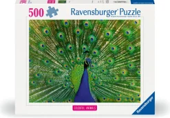 Ravensburger Palapeli 500 palaa Peacock* Palapelit|Pelit Ja Lelut