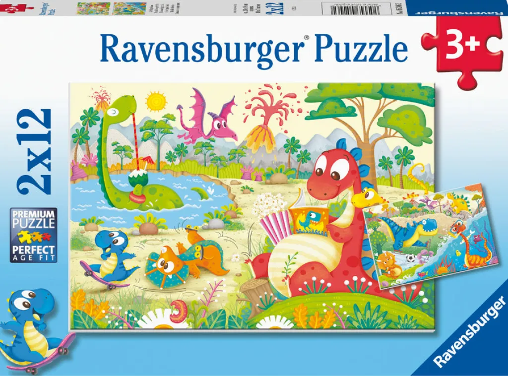 Ravensburger Palapeli 2 x 12 palaa My Dino Friends* Palapelit|Pelit Ja Lelut