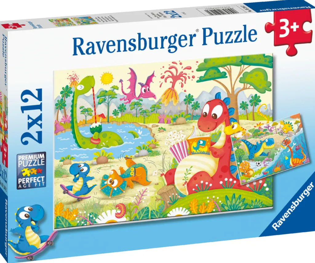 Ravensburger Palapeli 2 x 12 palaa My Dino Friends* Palapelit|Pelit Ja Lelut