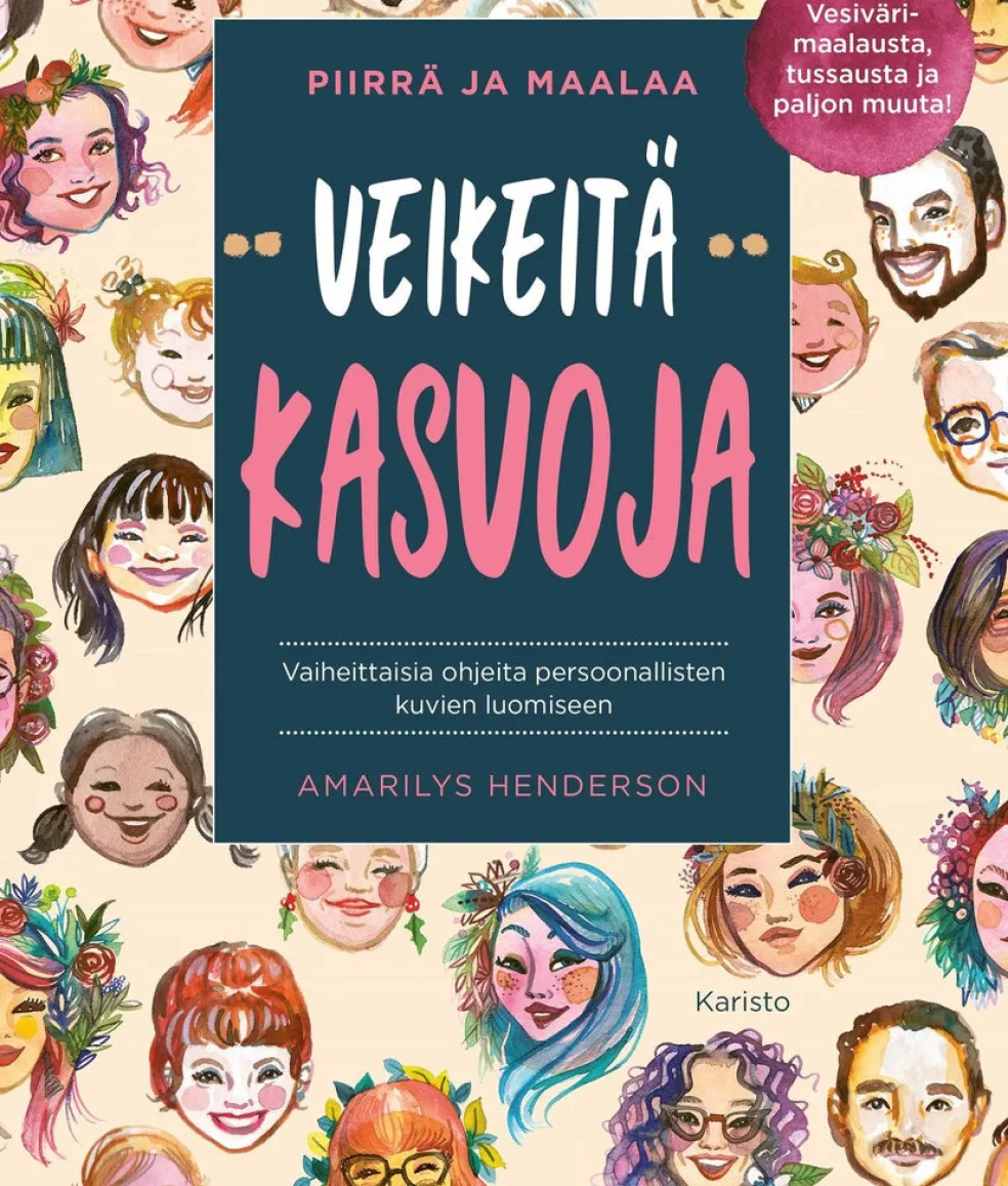 Piirrä ja maalaa veikeitä kasvoja