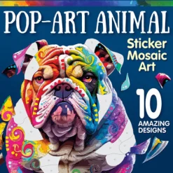 Design Originals Pop-Art Animal Sticker Mosaic Art* Puuha, Väritys Ja Askartelu