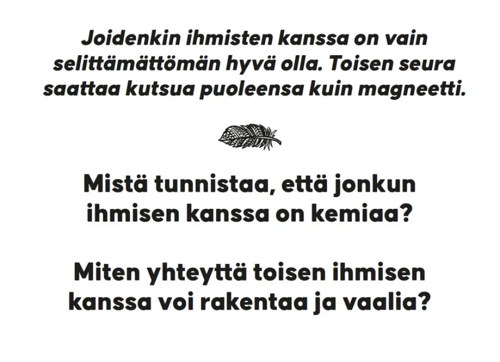 Rakkauden etsijän keskustelukortit Hidasta Elämää
