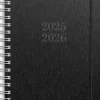 Burde Senator A6 Ariane musta 2025-2026 (lukuvuosikalenteri)* Kalenterit|Opiskelutarvikkeet