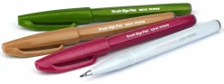 Pentel Sivellinkärkikynä 4 kpl Brush Sign Pen Nature* Kirjoitus- Ja Muistiinpanovälineet|Opiskelutarvikkeet
