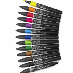 Sivellintussi Brush Promarker 12 väriä Vibrant W&N