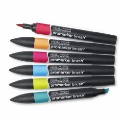 Sivellintussi Brush Promarker 6 väriä Mid Tones W&N