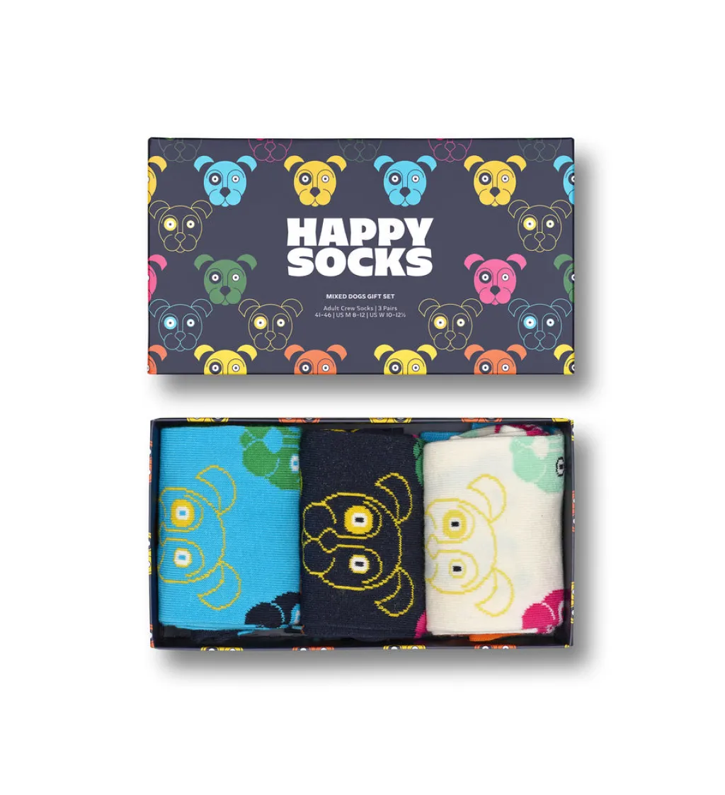 Happy Socks Sukat MIxed Dog 41-46 Lahjapakkaus 3 paria* Laukut Ja Asusteet