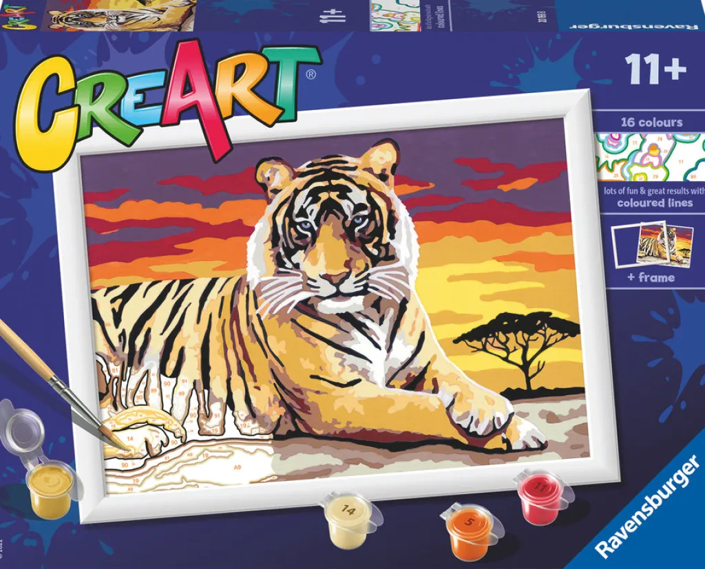 Ravensburger Taidesetti CreArt Majestic Tiger* Lasten Askartelu Ja Piirustus