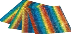 Folia Tarra-arkki 4 kpl 23x33cm hologrammi sateenkaari* Juhlatarvikkeet|Paperiaskartelu