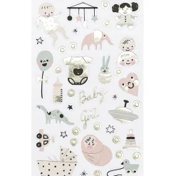 Tarra-arkki 4kpl Baby vaaleanpunainen Rico Design