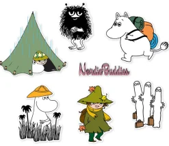 Oy Bisly Ltd Tarrapakkaus Muumi 6 kpl, Muumipeikko, Nuuskamuikkunen, Haisuli ja Hattivatit NordicBuddies* Sisustus, Sesonkituotteet Ja Kodin Tarvikkeet|Tavarat