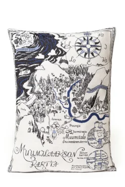 Aurora Decorari Tyynynpäällinen Muumilaakson kartta, 34 x 47 cm* Lahjatavarat
