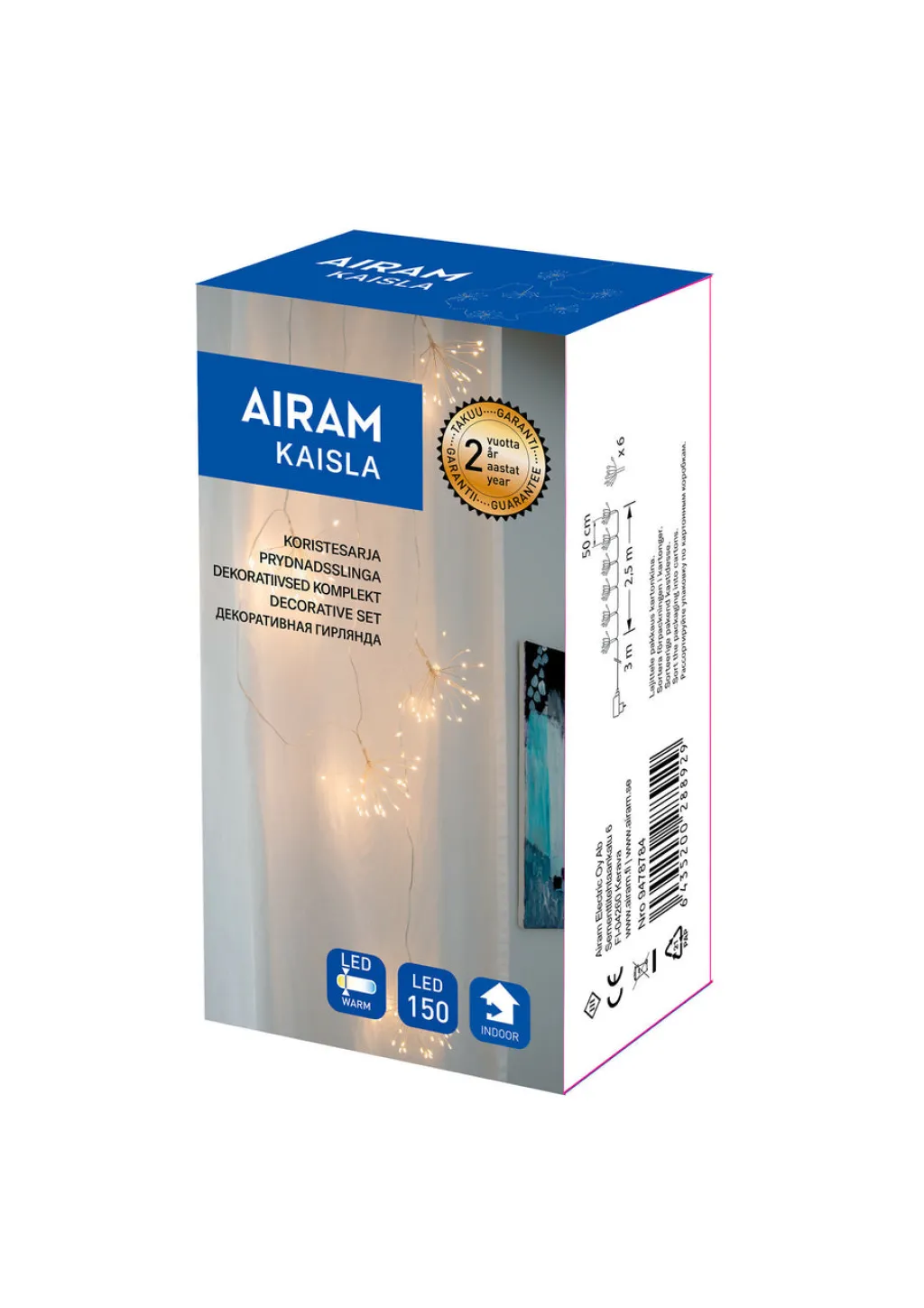 Airam Electric Oy Ab Valolankasarja Airam Kaisla* Valaisimet Ja Lamput|Sisustus, Sesonkituotteet Ja Kodin Tarvikkeet