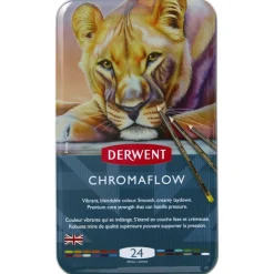Derwent Värikynä 24 kpl Chromaflow* Piirtäminen Ja Luonnostelu|Derwent Taidetarvikkeet