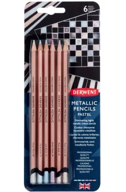 Värikynä 6kpl Derwent Metallic Pastel
